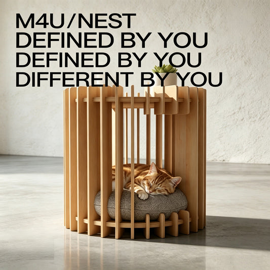 Modular Interlocking Birch Wood Cat Side Table: Customizable Spliced Pet Nest For Minimalist Homes