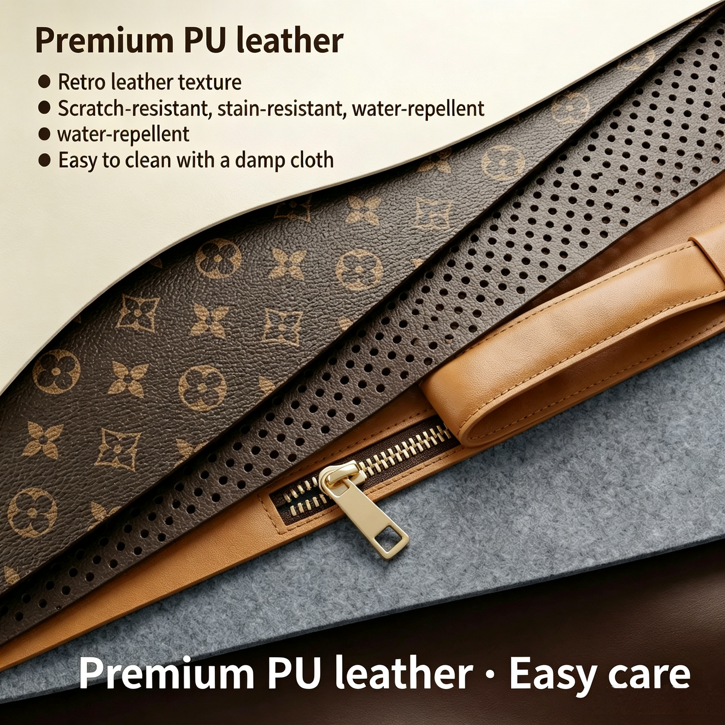 Retro Printed PU Leather Pet Carrier Bag, Lightweight Foldable Travel Handbag with Shoulder Strap, Breathable Mesh Window Portable Carrier for Small Cats & Tiny Dogs Under 13lbs