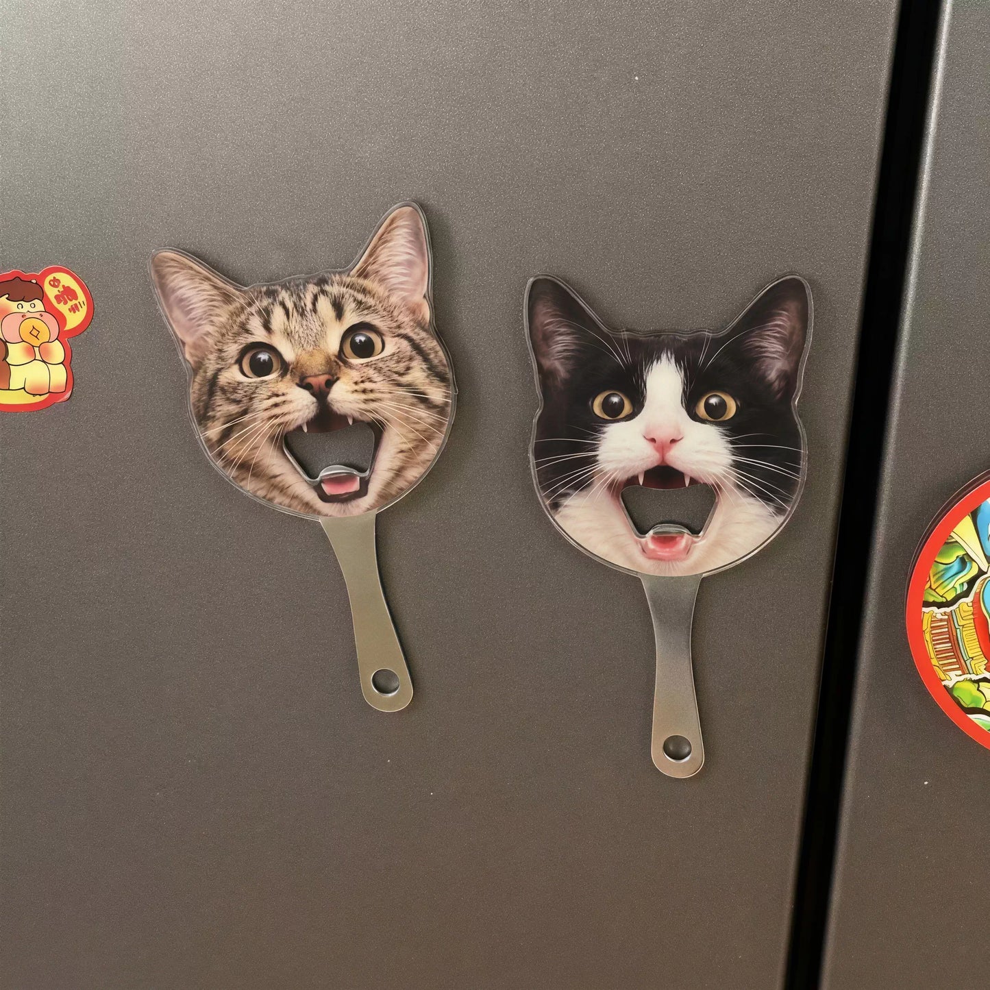 Custom Pet Face Magnetic Bottle Opener – Personalized Dog & Cat Photo Beer Opener for Fridge