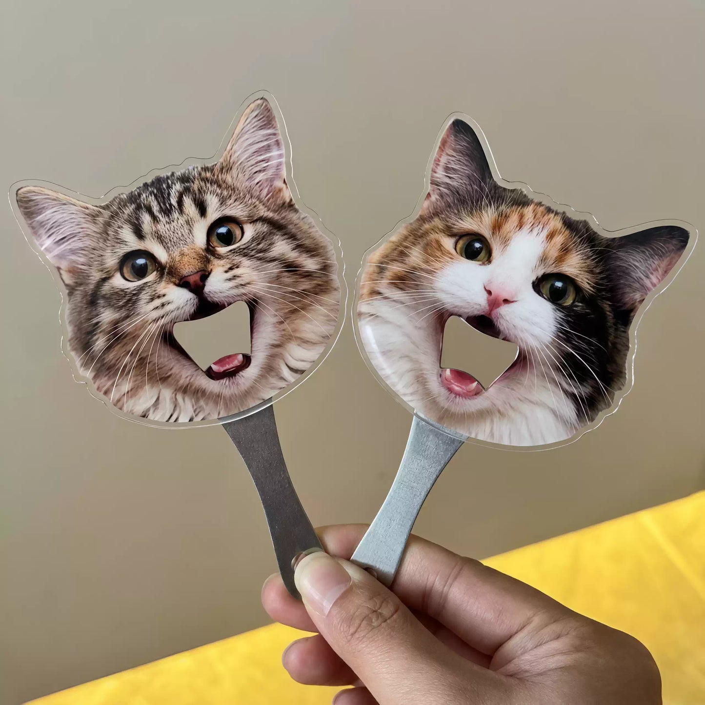 Custom Pet Face Magnetic Bottle Opener – Personalized Dog & Cat Photo Beer Opener for Fridge