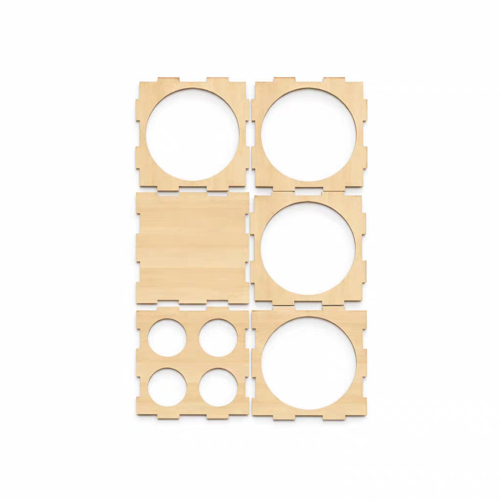 M4U BLOCK Customizable Modular Plywood Cat Cube – A stackable, interlocking cat den module with cutouts that doubles as a decorative storage side table for both humans and pets (suitable for indoor cats and small dogs).