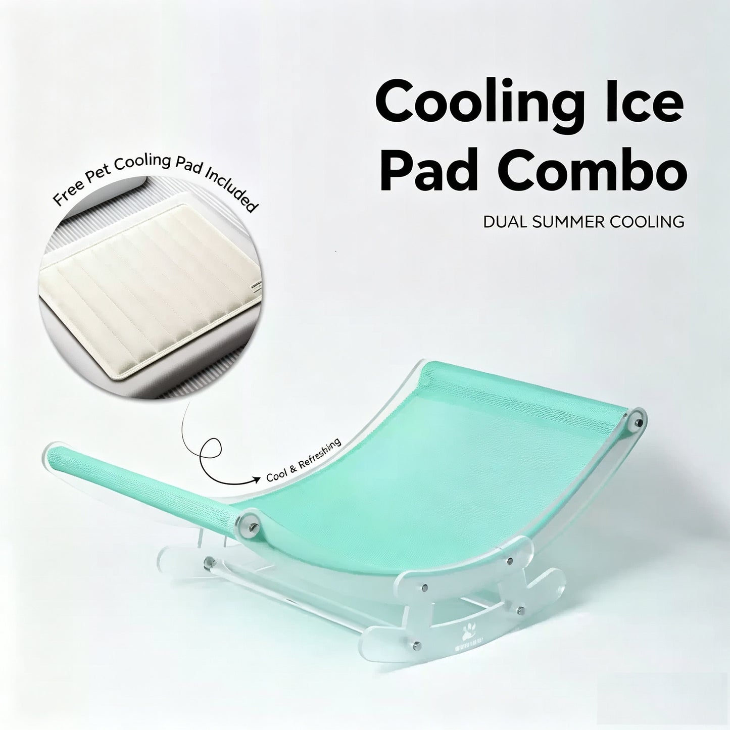 Transparent Acrylic Cat Rocking Chair—an ergonomic lounge chair with a soft cushion, perfect for relaxing at home
