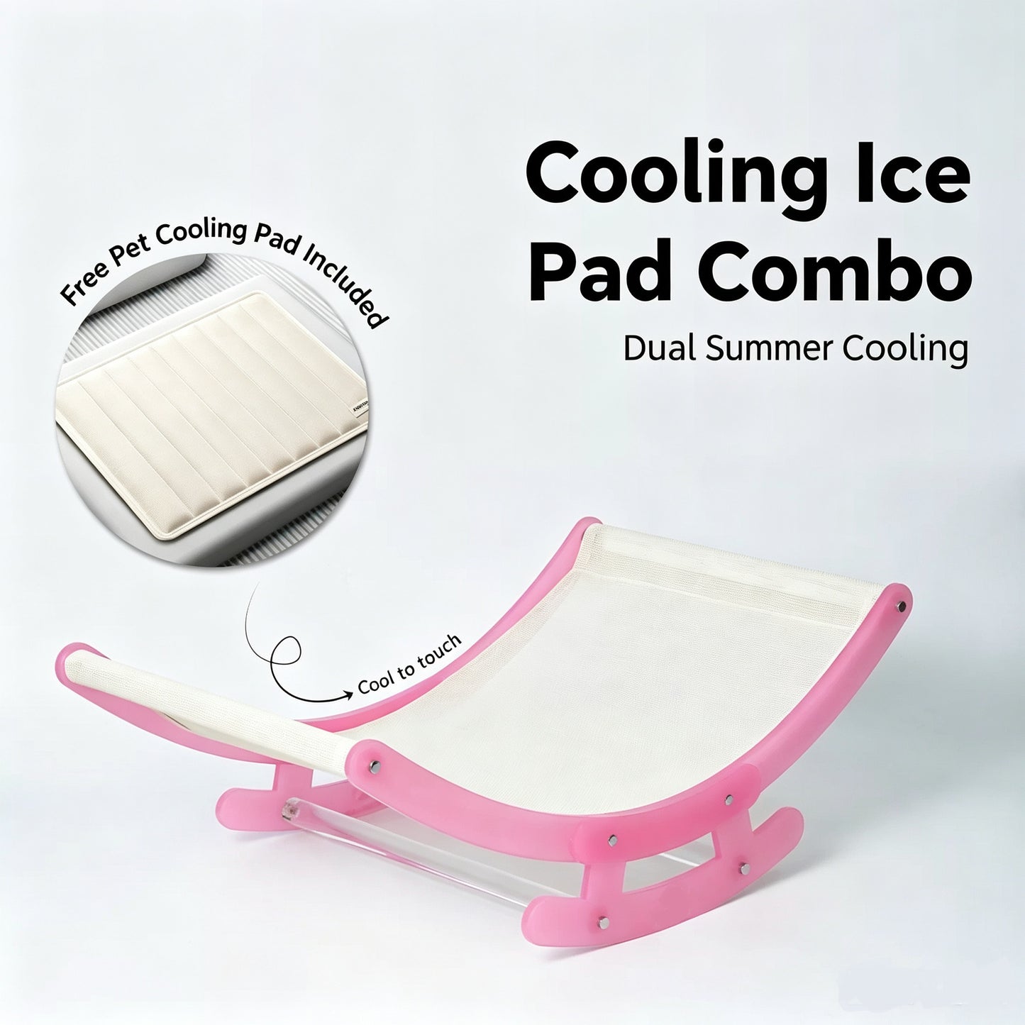 Transparent Acrylic Cat Rocking Chair—an ergonomic lounge chair with a soft cushion, perfect for relaxing at home