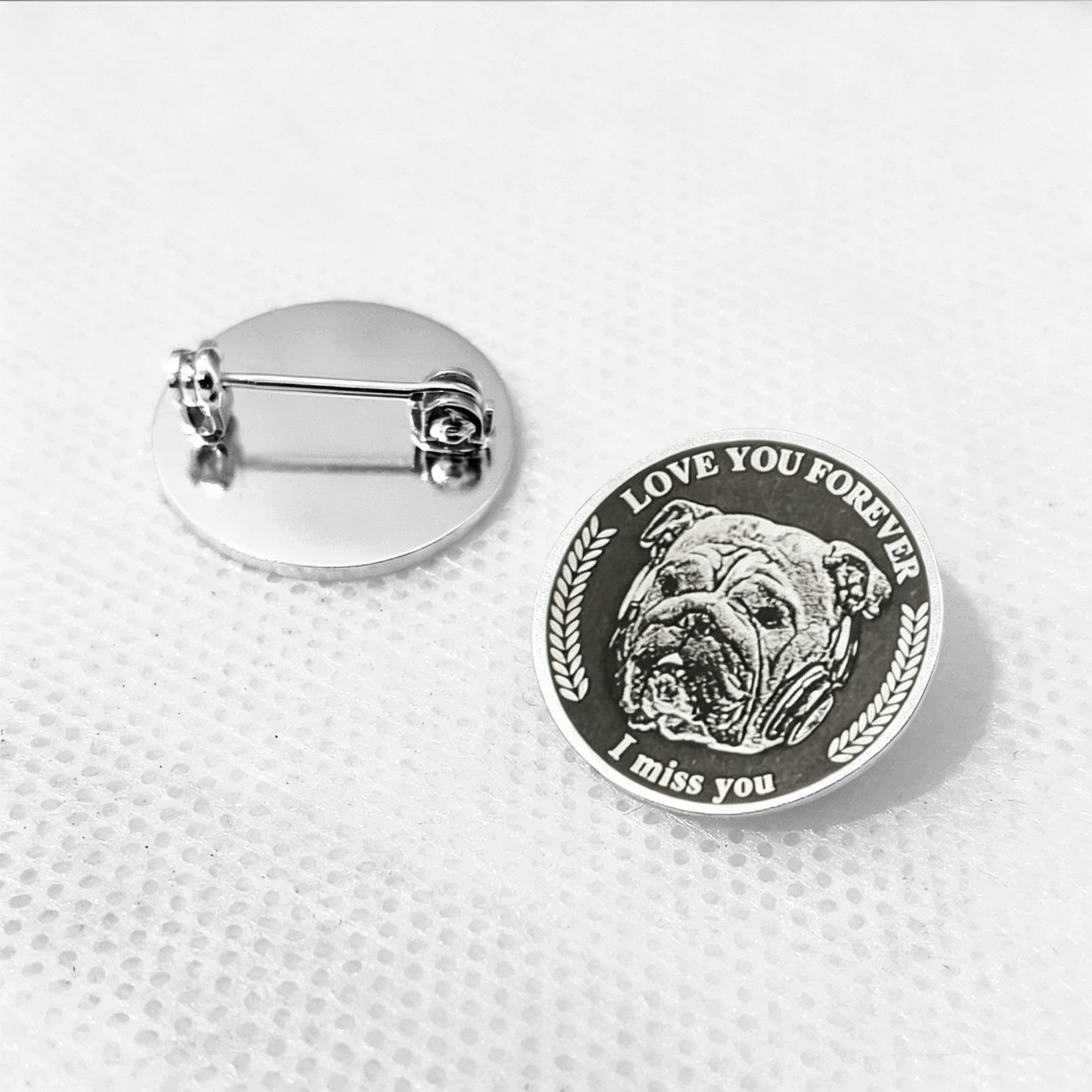 Custom Pet Portrait Engraved Silver Jewelry – Personalized Memorial Keepsake Rings, Bracelets, Earrings & Brooches