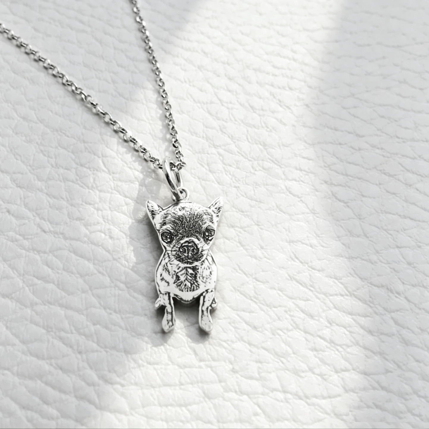 Custom Pet Portrait Engraved Silver Jewelry – Personalized Memorial Keepsake Rings, Bracelets, Earrings & Brooches