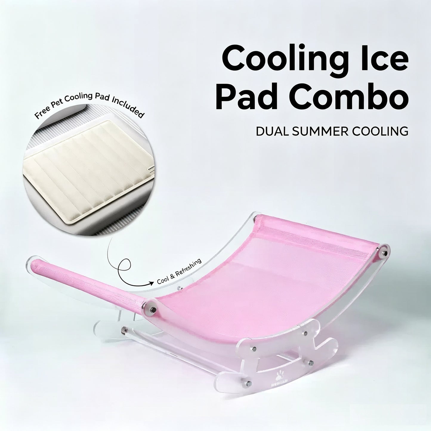 Transparent Acrylic Cat Rocking Chair—an ergonomic lounge chair with a soft cushion, perfect for relaxing at home
